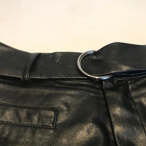 Honey Punch Black Faux Leather Flared Pants - Picture 3 of 4